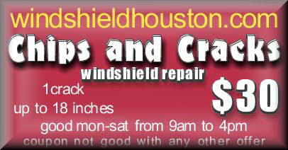 $30 windshield repair coupon for a cracked windshield