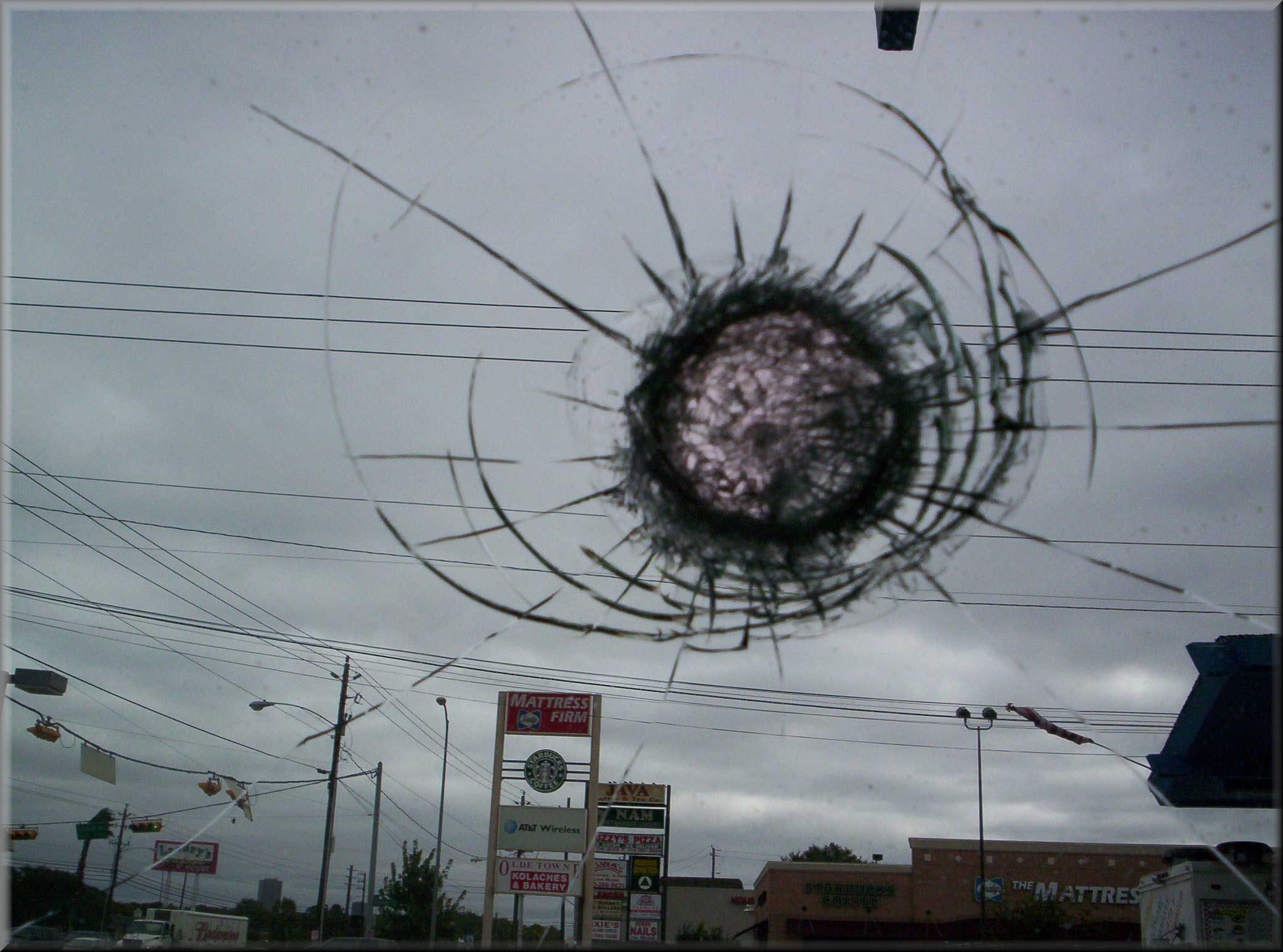 CRACKED WINDSHIELD